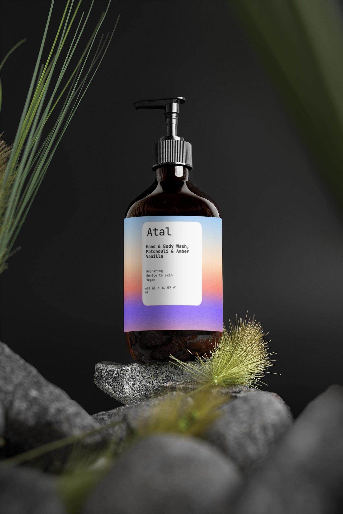Hand- und Körperwaschmittel, Patchouli und Amber-Vanille 490 ml