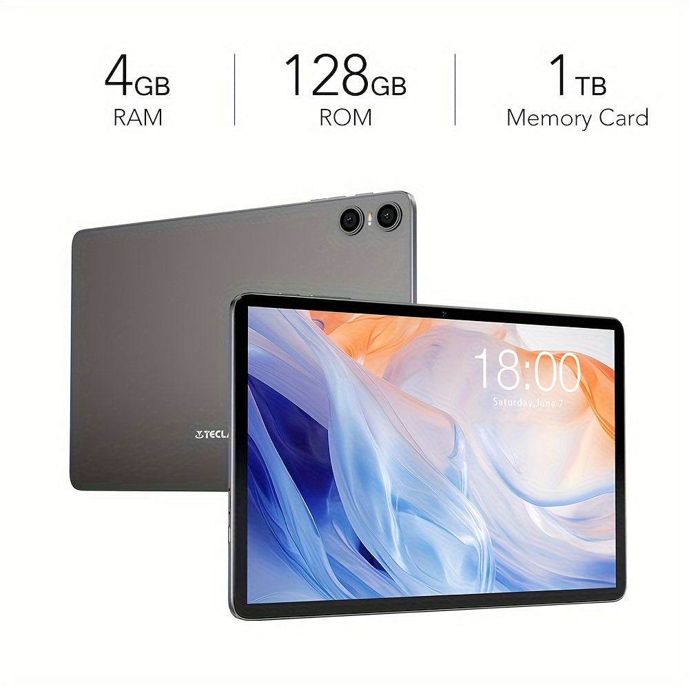 Teclast P30T Tablet 2024 Newest Android 14 10.1 Inch, 4GB RAM+128GB ROM With 1TB Expand Tablet PC, 2 In 1 Tablets With Keyboard, Teclast Case, Protective Film, Wireless Mouse, Earphones, 6000mAh Battery, 1280x800 IPS Display