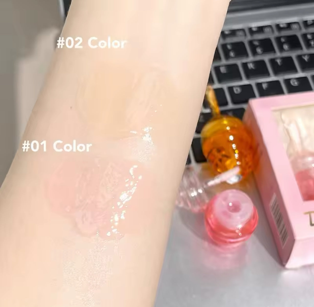 Kleines Honeypot Lippenöl, feuchtigkeitsspendendes und verblassendes Lippenmuster, Lippenbalsam
Dudu Lips