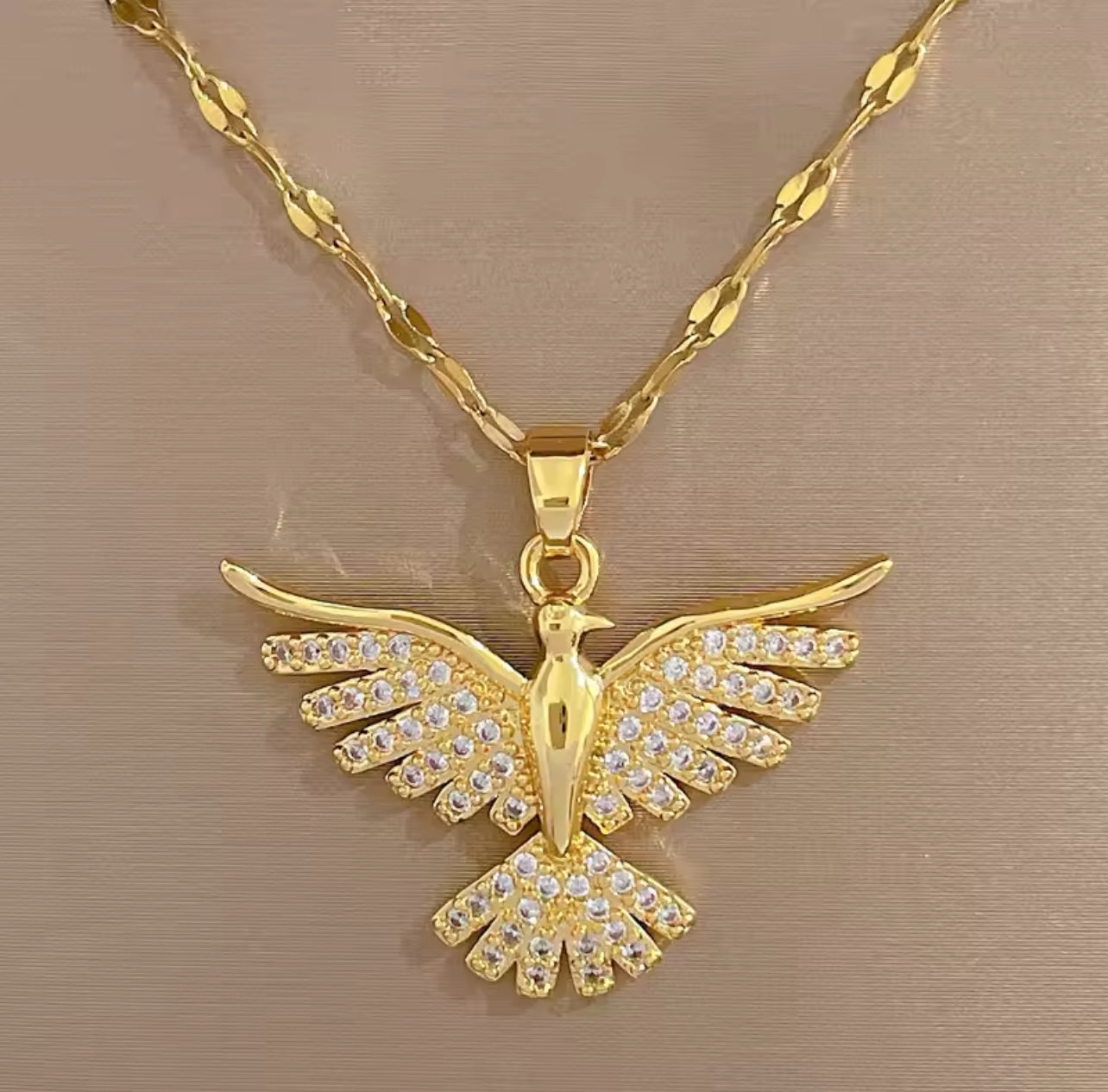 Edelstahl Phoenix Adler Anhänger Halskette für Frauen Mädchen