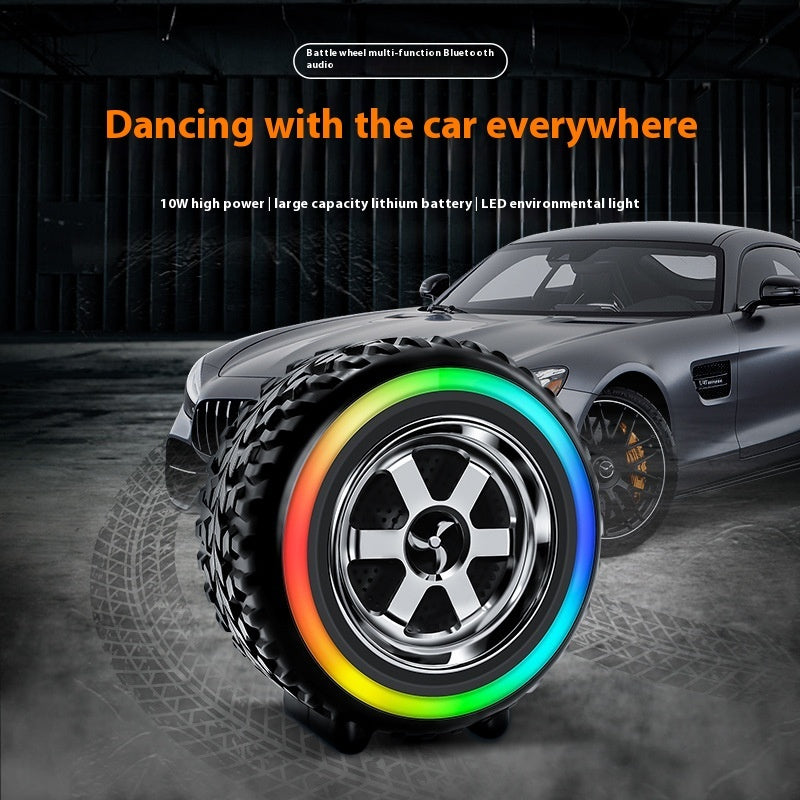 HiFi Wireless-Lautsprecher Subwoofer Stereo-RGB-LED-Außen beleuchtung Home Party-Lautsprecher Reifen