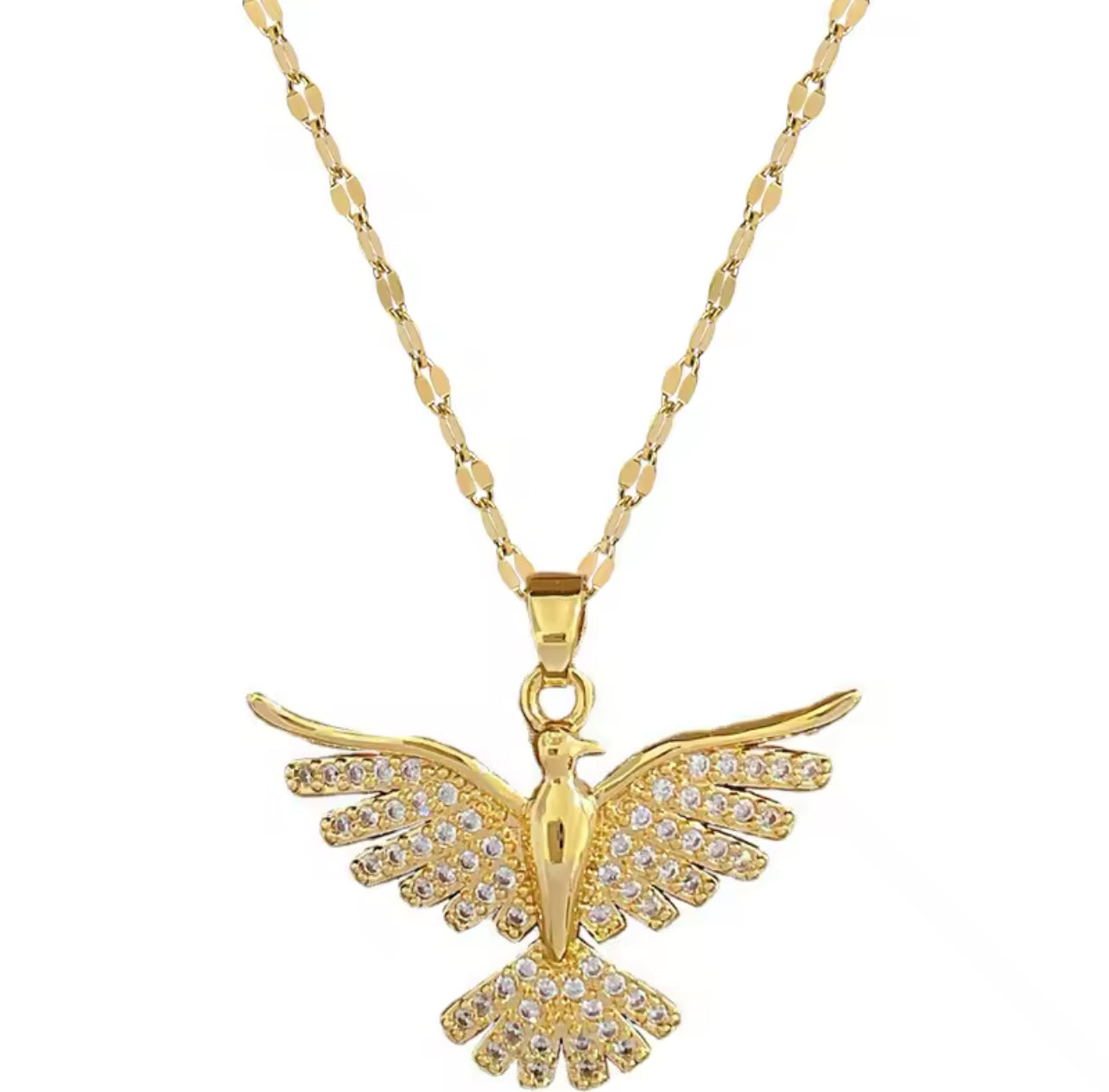 Edelstahl Phoenix Adler Anhänger Halskette für Frauen Mädchen