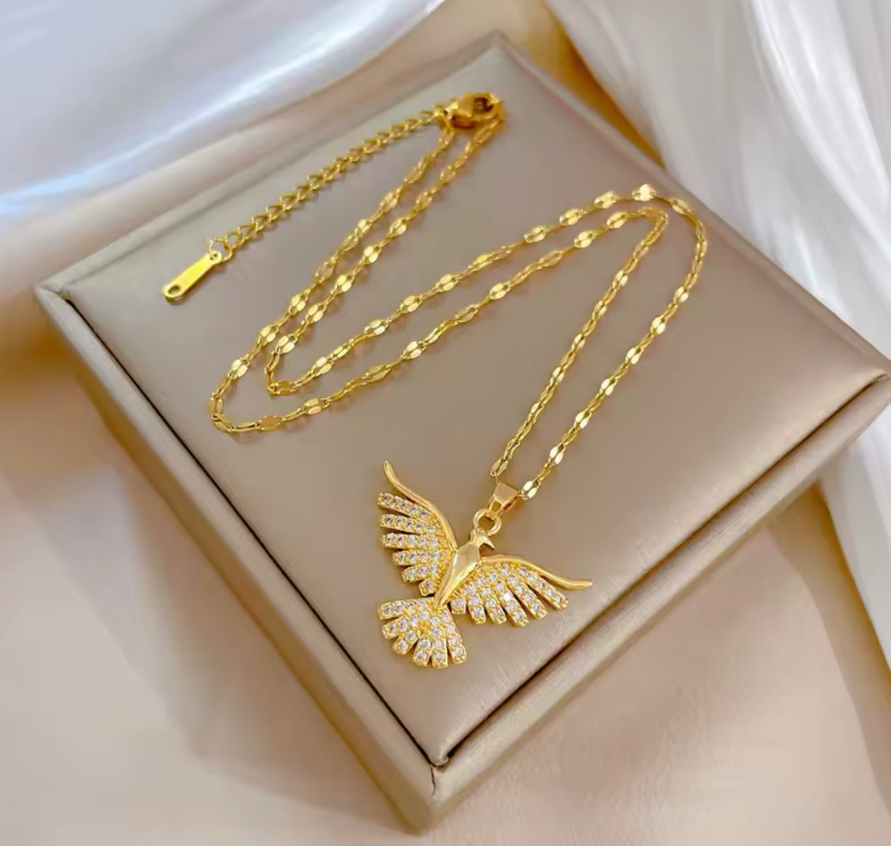 Edelstahl Phoenix Adler Anhänger Halskette für Frauen Mädchen