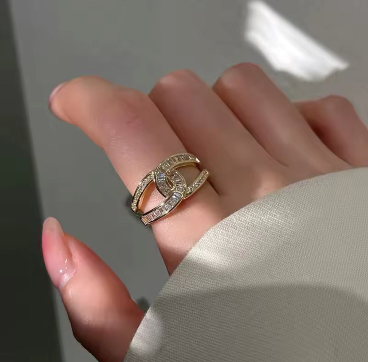 Der neue Trend Micro Set Zirkon exquisite Eröffnungs ring Dame Luxus Mode All-Match Temperament Ring weiblich