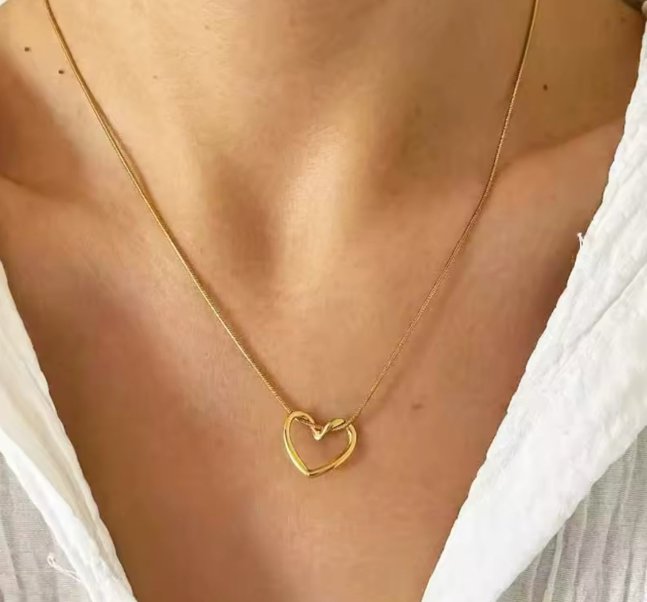 Herz Kette in Farbe Gold