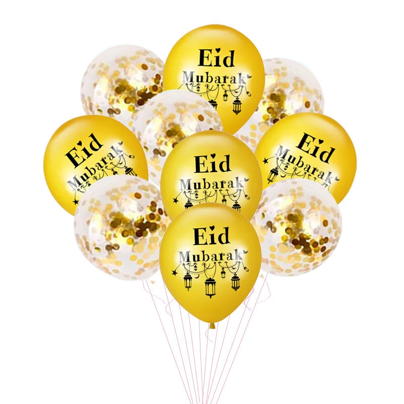 Islam Al Adha Eid Mubarak Banner Balloons Kareem Ramadan Decoration For Home Islam Muslim Event Party Supplies
