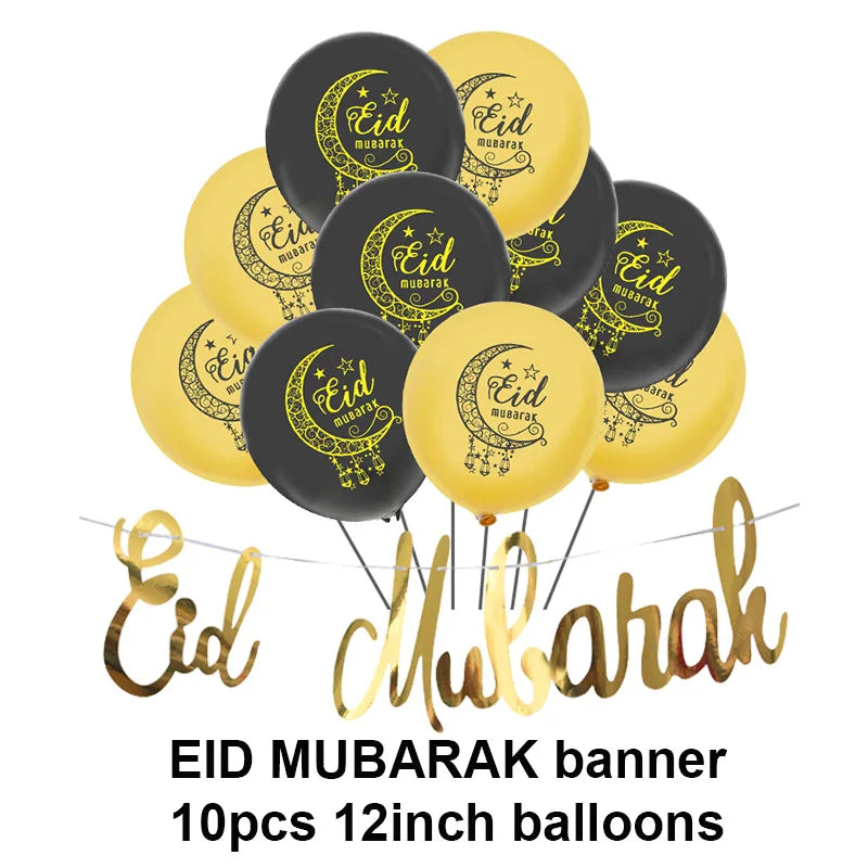 Islam Al Adha Eid Mubarak Banner Balloons Kareem Ramadan Decoration For Home Islam Muslim Event Party Supplies