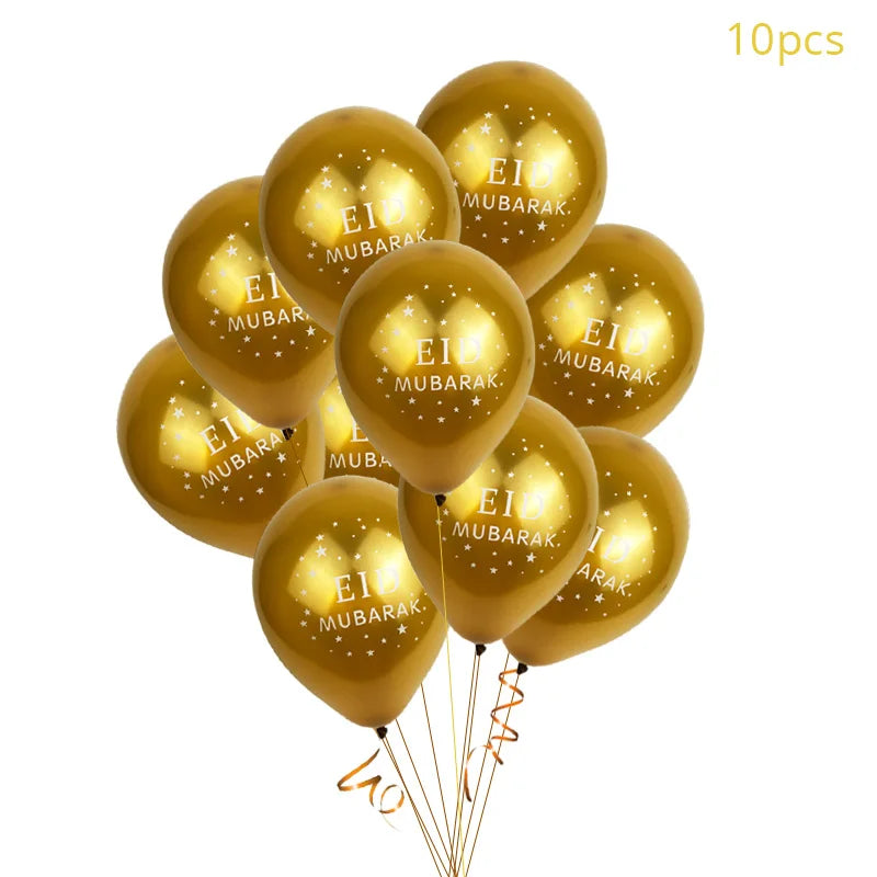 Islam Al Adha Eid Mubarak Banner Balloons Kareem Ramadan Decoration For Home Islam Muslim Event Party Supplies