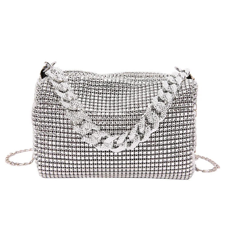 New Bags Popular Korean Version Handbags Fashion Trend Bright Diamond Messenger Niche