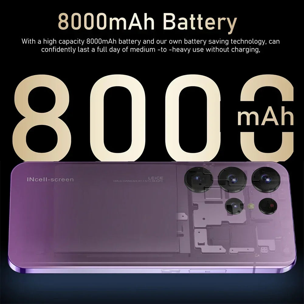 New S26 Ultra original intelligent 4G 5G dual card dual standby Android 14 system global version 108MP 8000mAh battery
