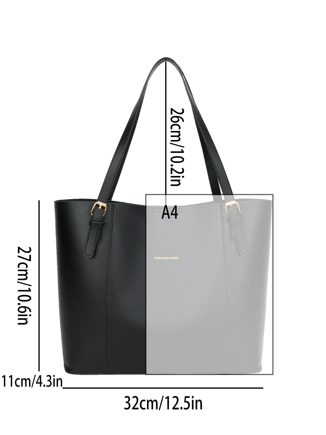 Retro simple and atmospheric commuting bag for women new stylish large capacity shoulder tote bag