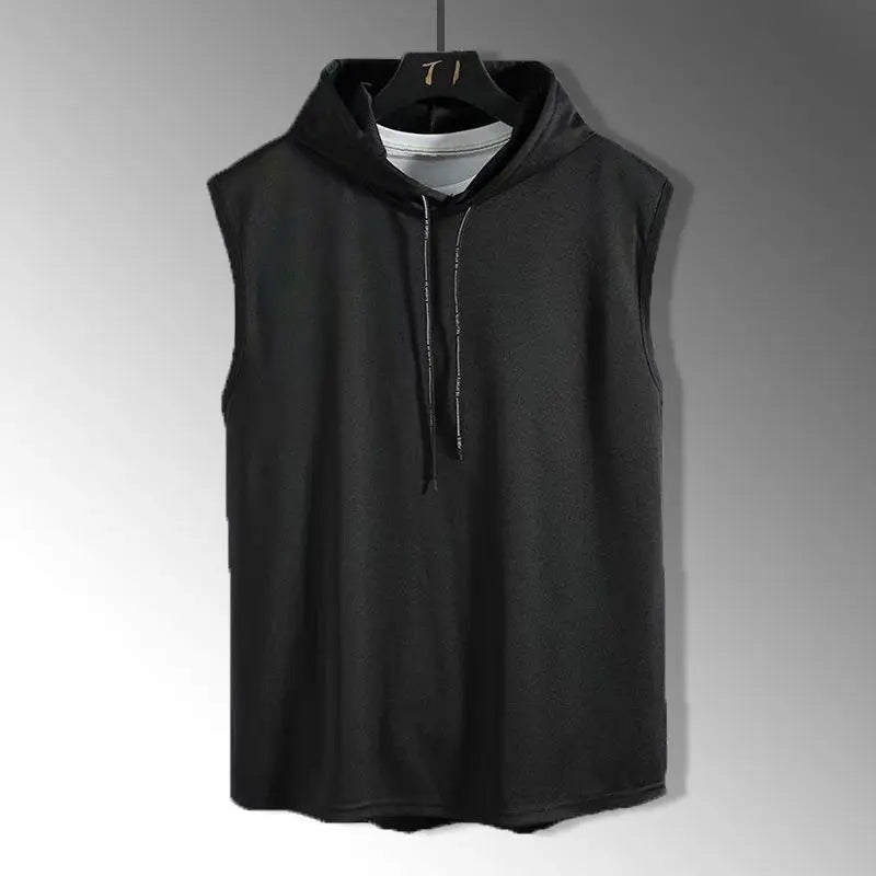 Solid Color Brand New Men's Tank Tops Vest Sleeveless Tees For Male Hooded Man Vests Tops Hip Hop Men Tank Top T shirt