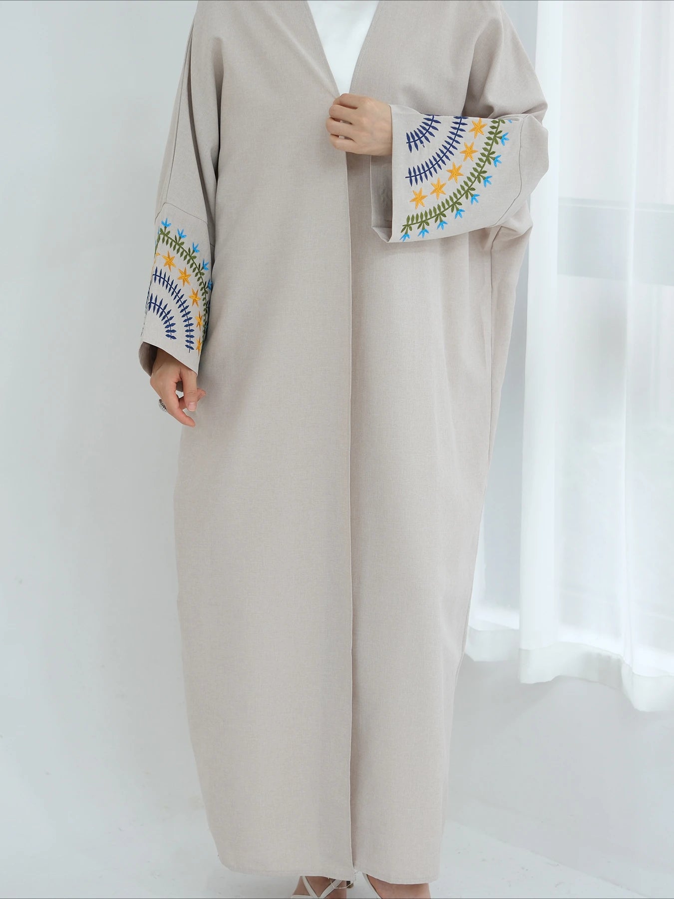 Eid Muslim Women Embroidery Abaya Dresses Long Robe Jalabiya Ramadan Islam Vestidos Arab Morocco Dubai Abayas Kaftan Cardigan