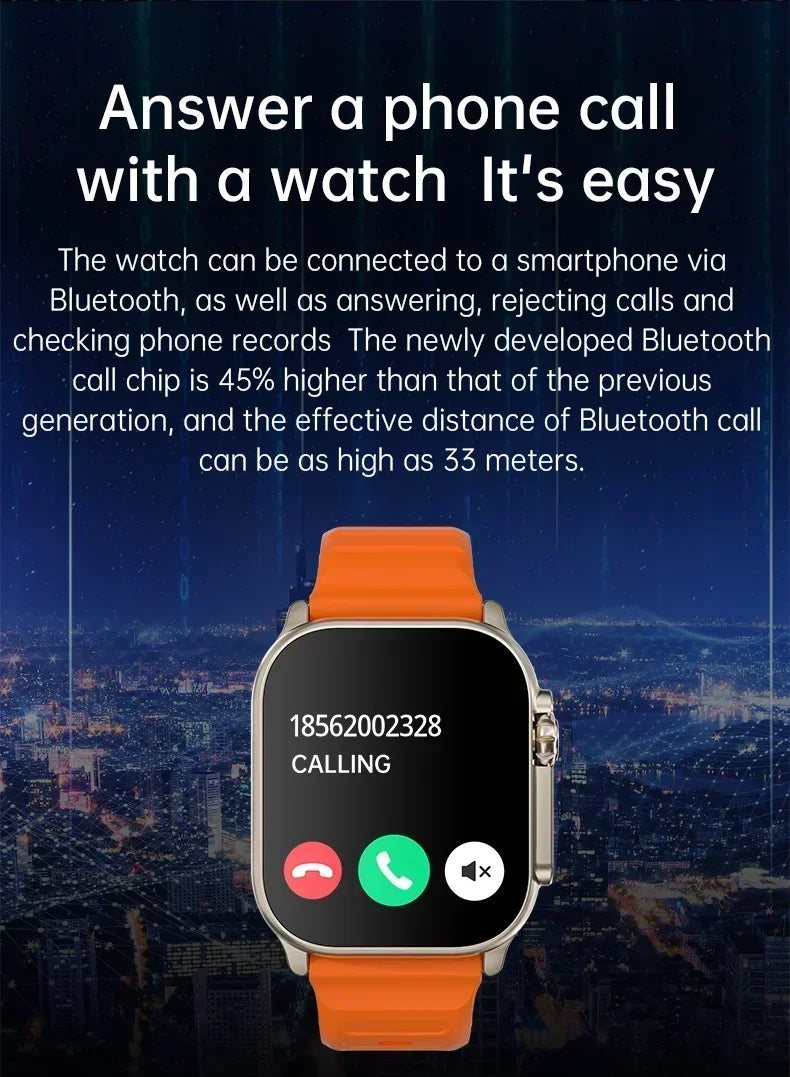 New Watch 8 Ultra Smart Watch 49mm 2024 New NFC Men Women GPS Track Bluetooth Call BT Music Games Wireless Charging Smartwatch