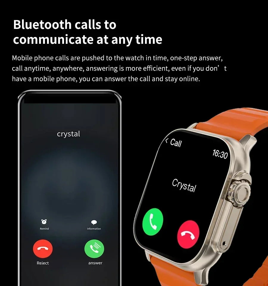 New Watch 8 Ultra Smart Watch 49mm 2024 New NFC Men Women GPS Track Bluetooth Call BT Music Games Wireless Charging Smartwatch