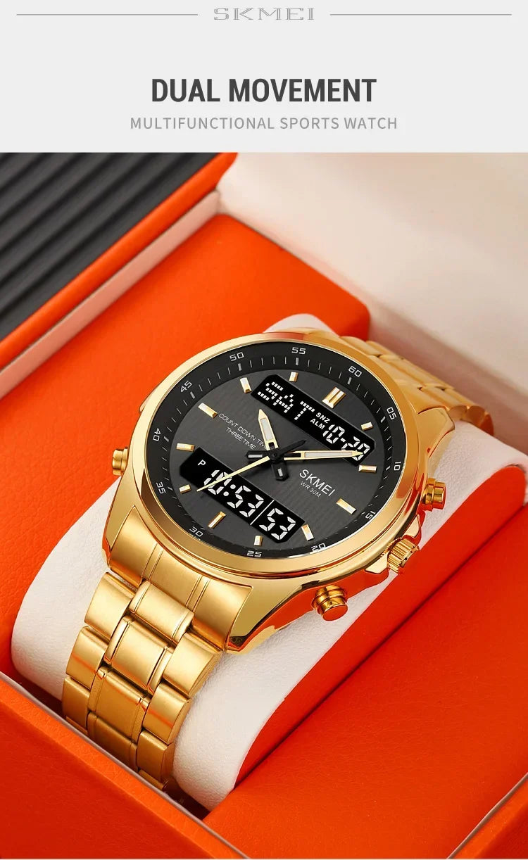 Skmei 2049 Fashion Watches Men's Watch Backlit Sport Waterproof Alarm Clock 3 Time Countdown Timer Digital Watch