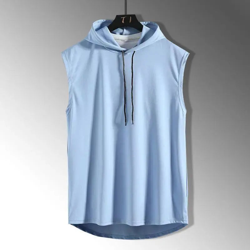 Solid Color Brand New Men's Tank Tops Vest Sleeveless Tees For Male Hooded Man Vests Tops Hip Hop Men Tank Top T shirt
