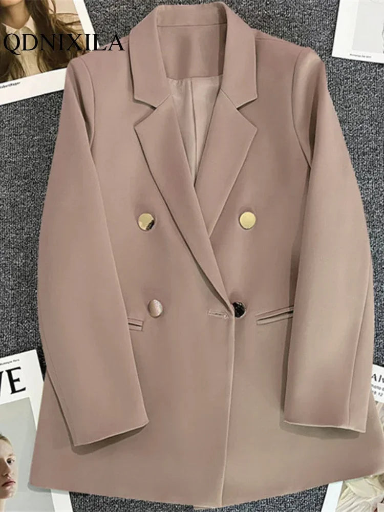 New Spring Autumn Women's Blazers Slim Fit Fashion Suit Slimming Elegance Jackets Casual Versatile Coat Outwear for Office Lady