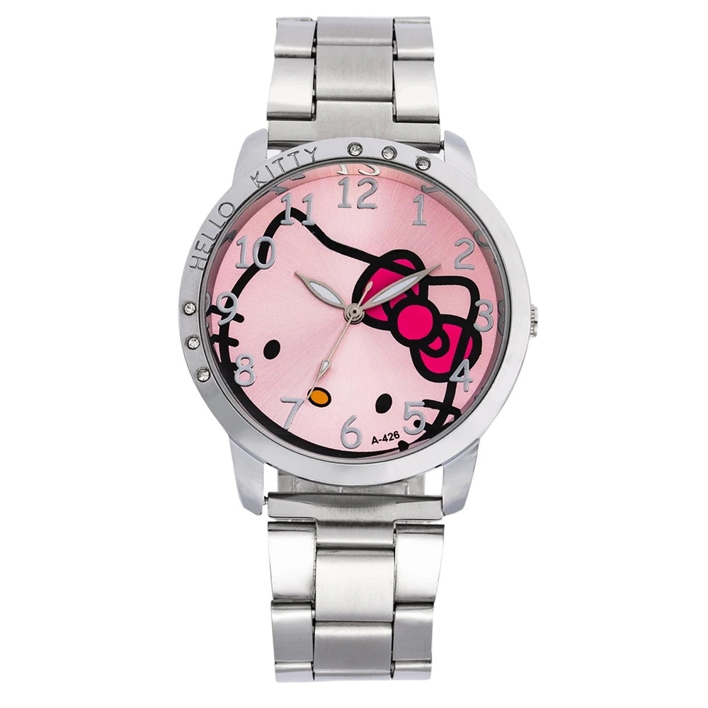 Fashion Woman Watch Creative Cartoon Dial Quartz Watches for Women Luxury Steel Ladies Wristwatch Girls Clock relogio feminino