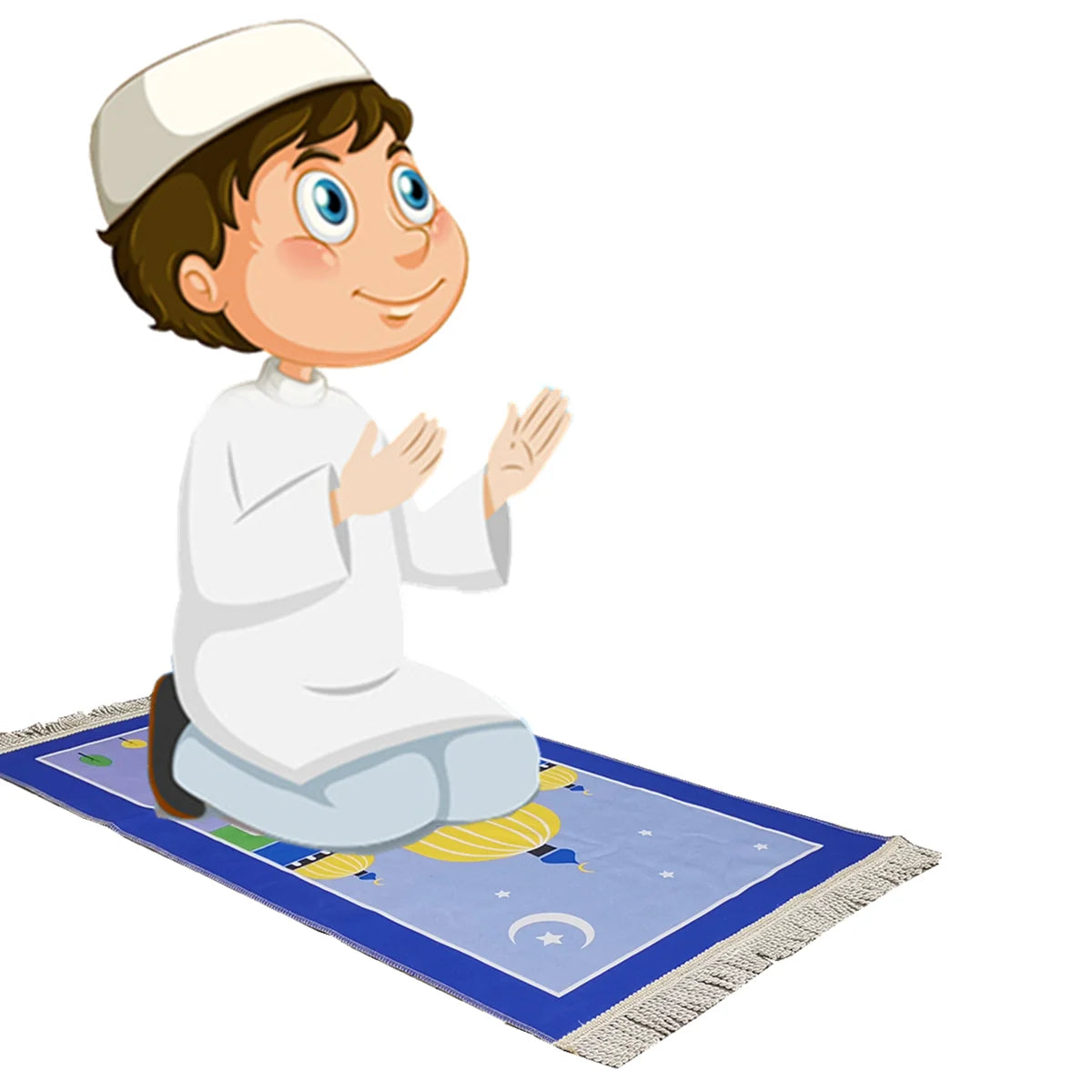 Muslim Children Prayer Mat Arabic Soft Fashion Kids Prayer Rug Islamic Sejadah
