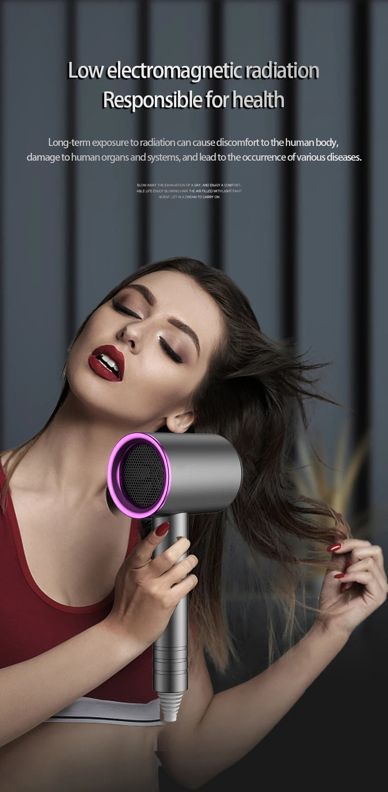 High Quality And Low Price Hair Dryer Available In EU, US, UK Plugs 110V~240V Voltage Safety Electric Hair Brush