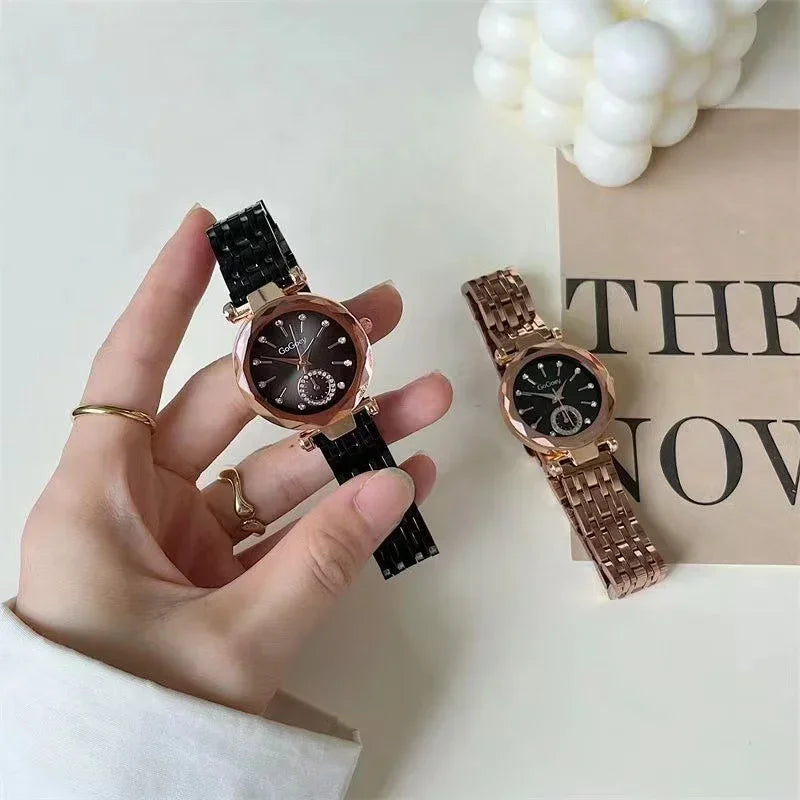 2024 New Brand Women Watches Fashion Steel Ladies Quartz Watch Reloj Mujer Marcas Famosas De Lujo gift Wristwatch