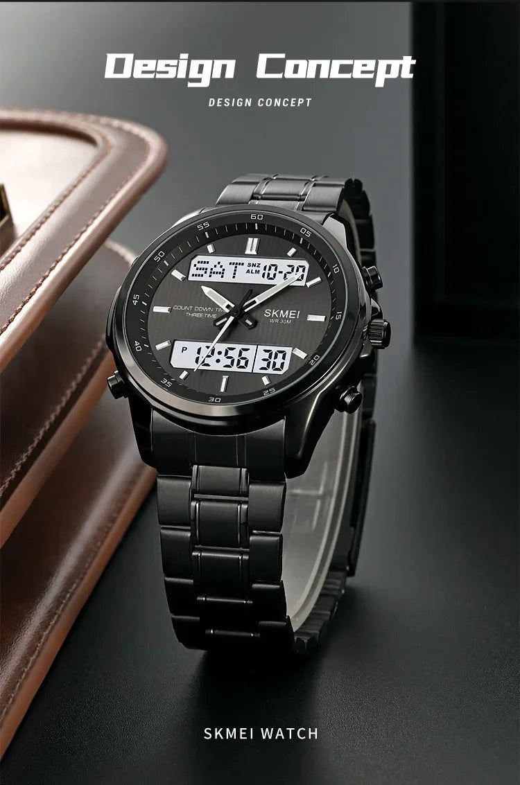 Skmei 2049 Fashion Watches Men's Watch Backlit Sport Waterproof Alarm Clock 3 Time Countdown Timer Digital Watch