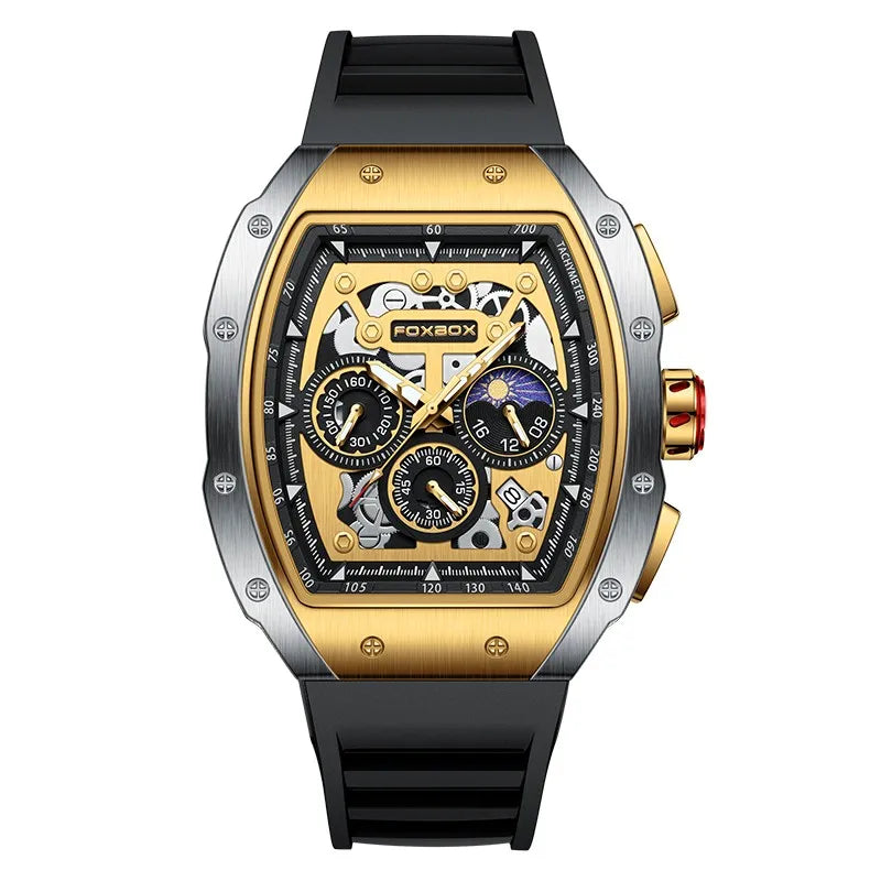 LIGE Waterproof Mens Watches FOXBOX Top Brand Luxury Military Quartz Watch For Men Fashion Sport Chronograph Relogios Masculino