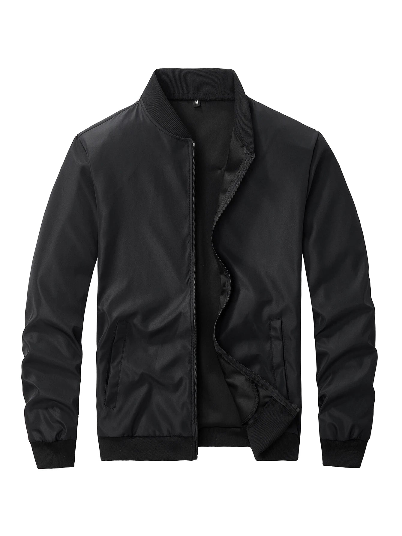 Spring and Autumn New Baseball Collar Short Loose Solid Color Jacket Men's Business Casual Thin Coat Trend