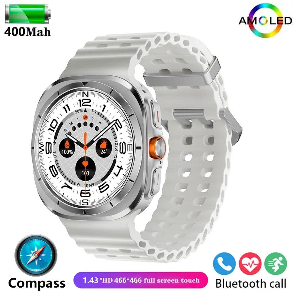 New AMOLED Smart Watch Men, Woman Blood Glucose Heart Rate Bluetooth Call NFC GPS Tracker Men Smart Watch