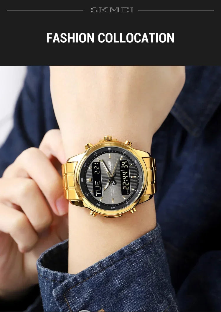 Skmei 2049 Fashion Watches Men's Watch Backlit Sport Waterproof Alarm Clock 3 Time Countdown Timer Digital Watch