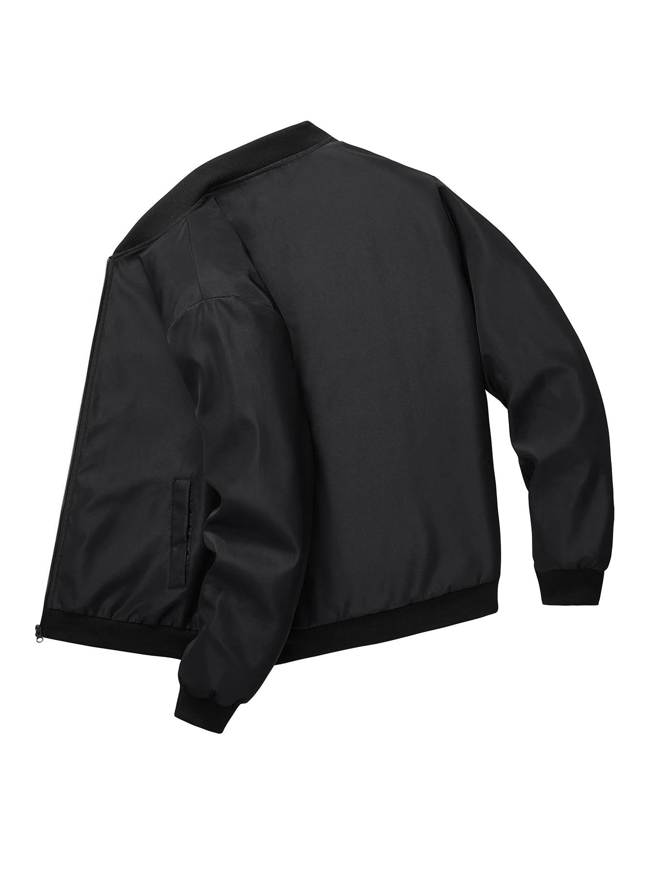 Spring and Autumn New Baseball Collar Short Loose Solid Color Jacket Men's Business Casual Thin Coat Trend