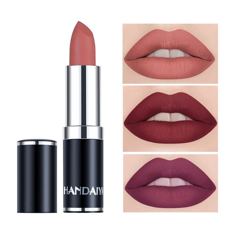 HANDAIYAN 12-COLOR MATTE LIPSTICK WATERPROOF LONG-LASTING MOISTURIZING VELVET MATTE LIPSTICK High Pigment Lips Cosmetics