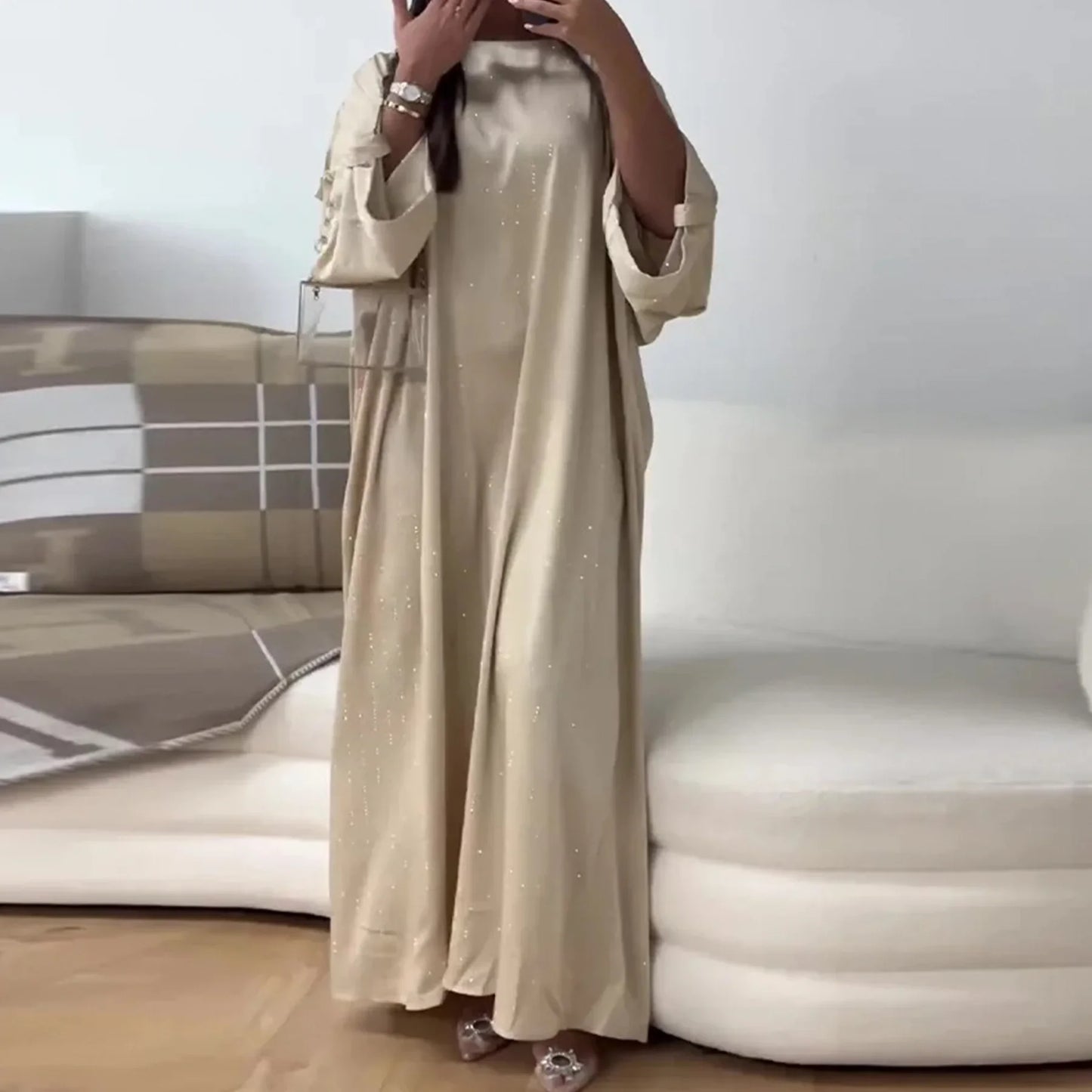 Luxury Dubai Abaya Dress for Muslim Women Ramadan Eid Saudi Arabia Party Jalabiya Clothing Islamic Turkey Modest Long Robe