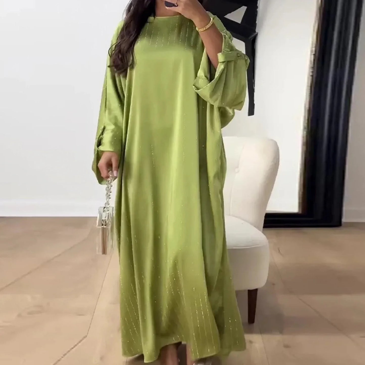 Luxury Dubai Abaya Dress for Muslim Women Ramadan Eid Saudi Arabia Party Jalabiya Clothing Islamic Turkey Modest Long Robe