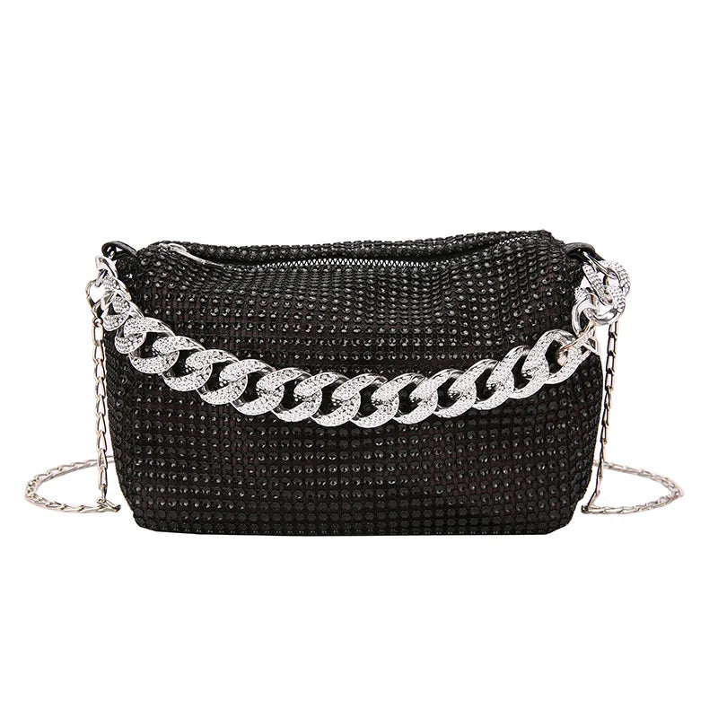 New Bags Popular Korean Version Handbags Fashion Trend Bright Diamond Messenger Niche