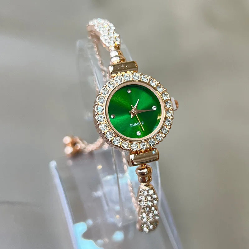 Fashion Rhinestone Wristwatch Luxury Watch Women Bracelet Vintage Casual Ladies Watches Bracelet Relojes Para Mujer Часы Женские