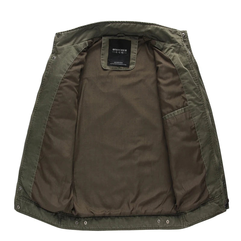 New Casual Army Military Jacket Men Plus Size M-6XL Jaqueta masculina Air force one Spring & Autumn Cargo Mens Jackets Coat