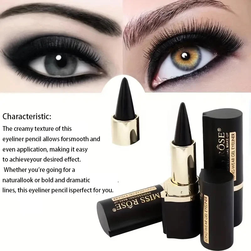 Creamy texture Eyeliner, 1 Count Easy Coloring Sweat Proof High Pier Pencil, Daily Makeup Accessories for Women and Gi