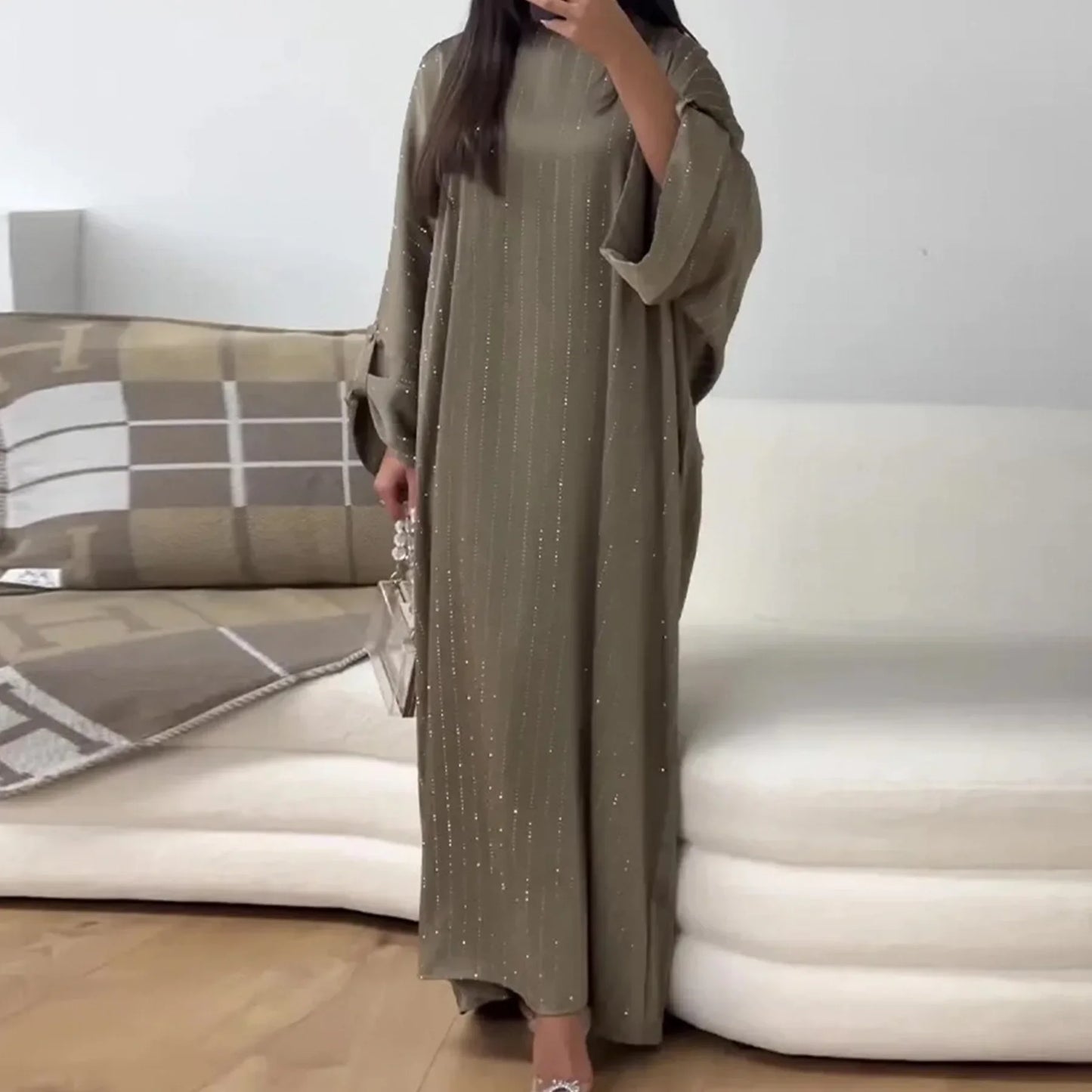 Luxury Dubai Abaya Dress for Muslim Women Ramadan Eid Saudi Arabia Party Jalabiya Clothing Islamic Turkey Modest Long Robe
