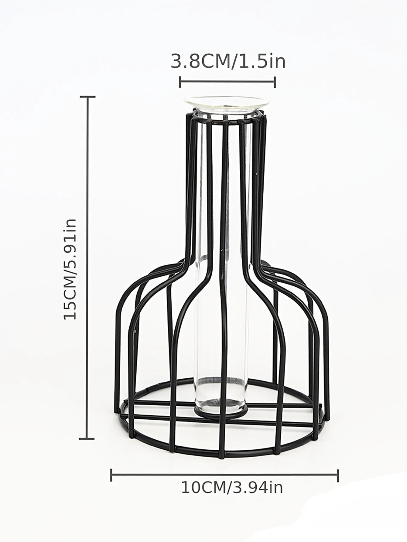 Modern Nordic Iron Vase Ideal For Dried Flowers Stylish Decor Black or Gold