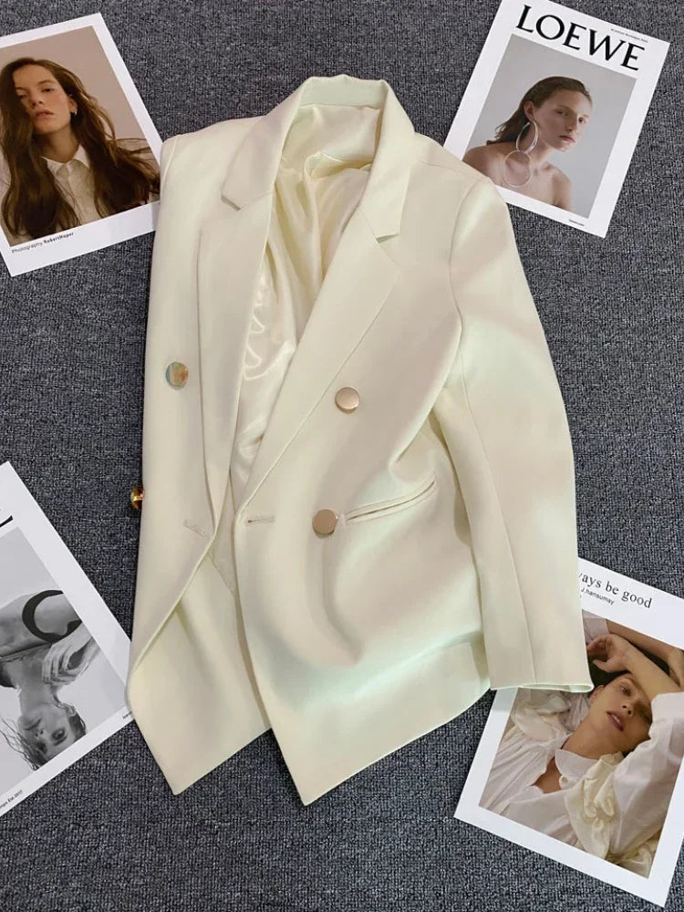 New Spring Autumn Women's Blazers Slim Fit Fashion Suit Slimming Elegance Jackets Casual Versatile Coat Outwear for Office Lady