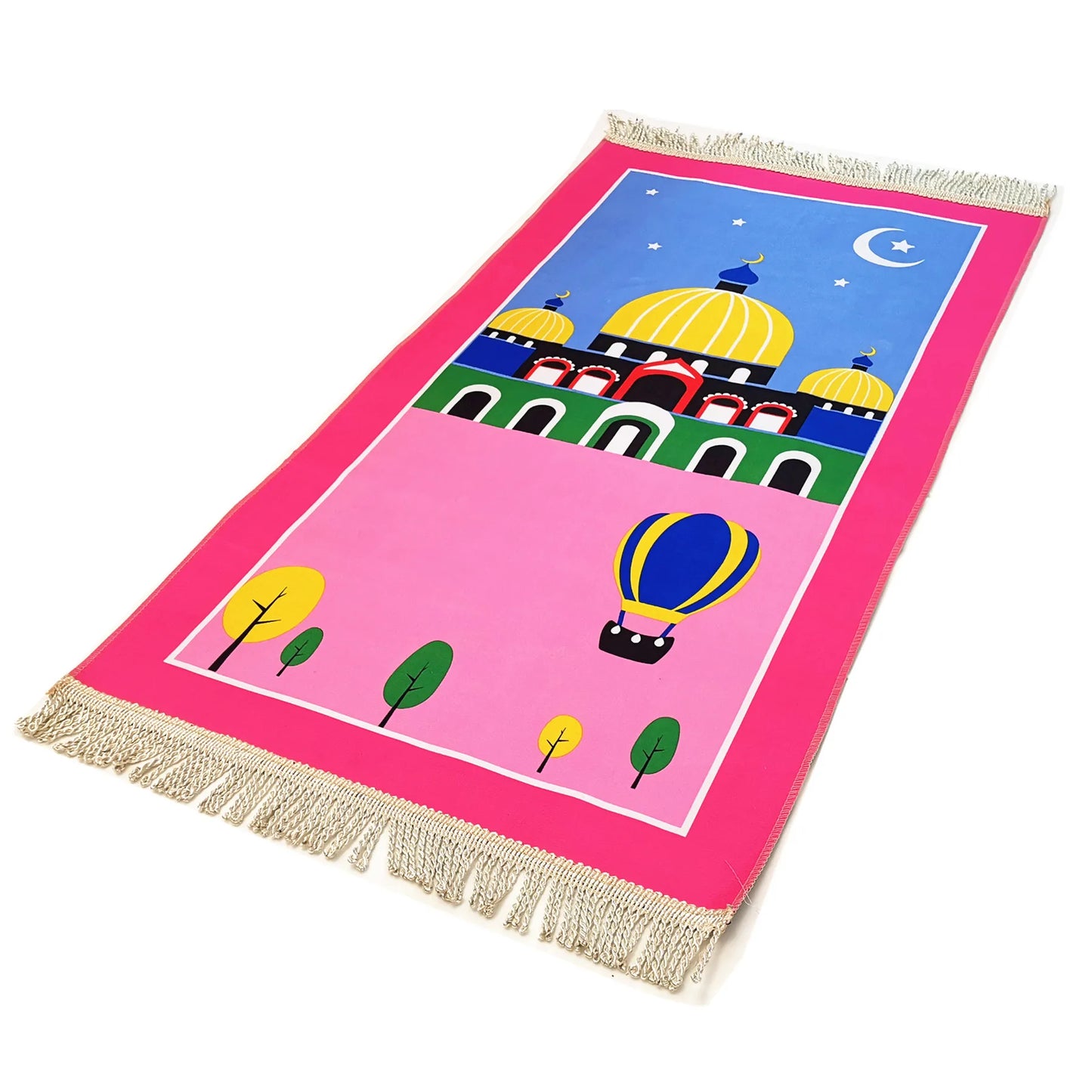 Muslim Children Prayer Mat Arabic Soft Fashion Kids Prayer Rug Islamic Sejadah