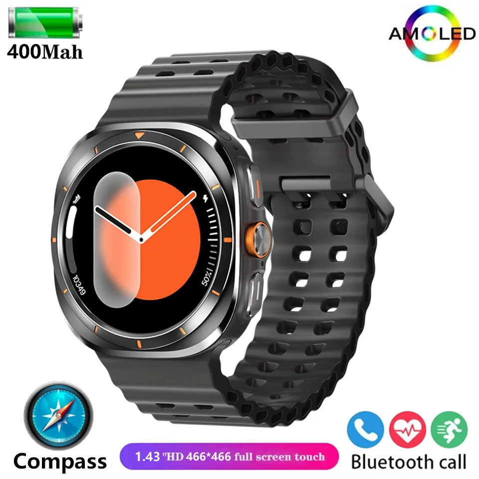 New AMOLED Smart Watch Men, Woman Blood Glucose Heart Rate Bluetooth Call NFC GPS Tracker Men Smart Watch