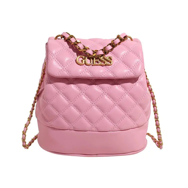 New Luxury Women's Rhombus Embroidered Chain Backpack Large Capacity Waterproof Lining Fashion Designer Shoulder Bag