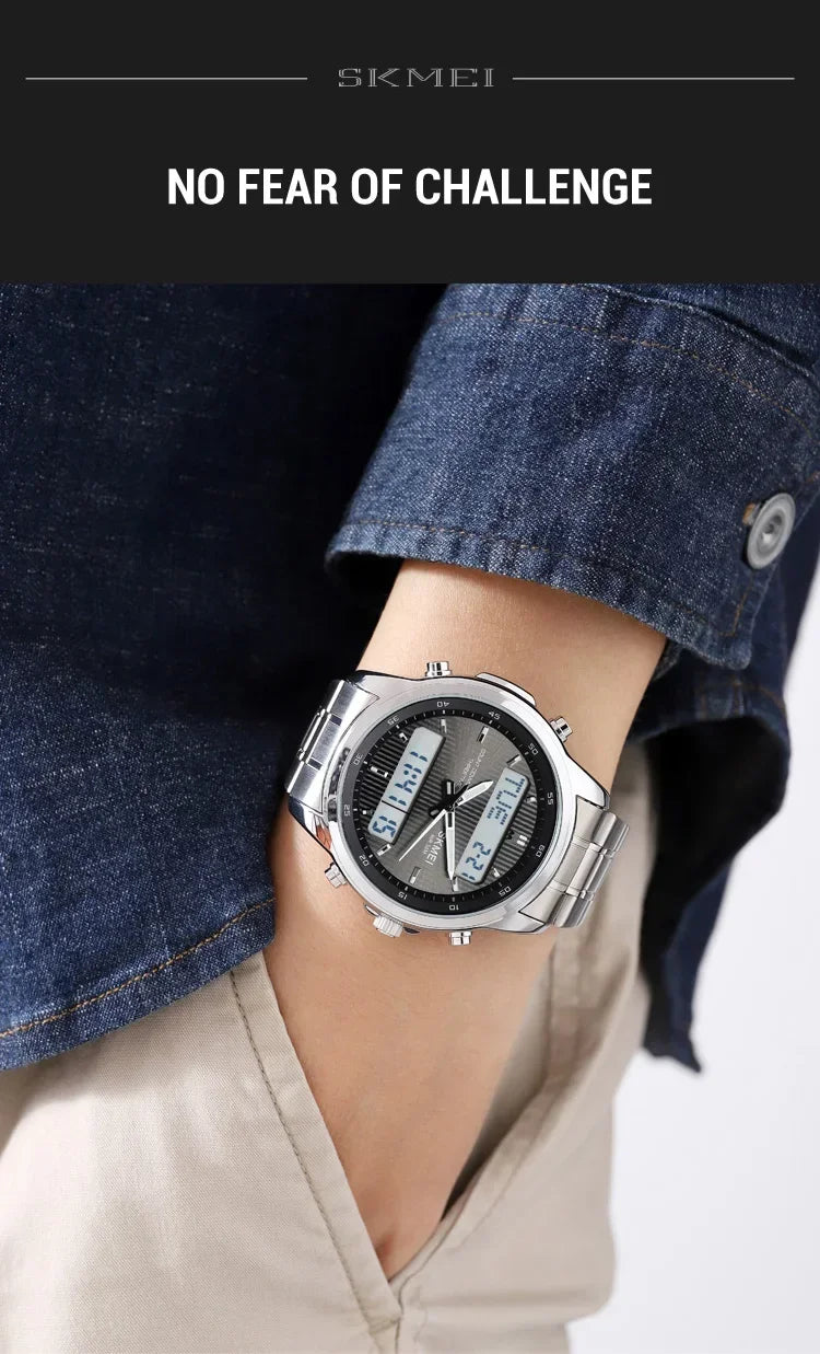 Skmei 2049 Fashion Watches Men's Watch Backlit Sport Waterproof Alarm Clock 3 Time Countdown Timer Digital Watch