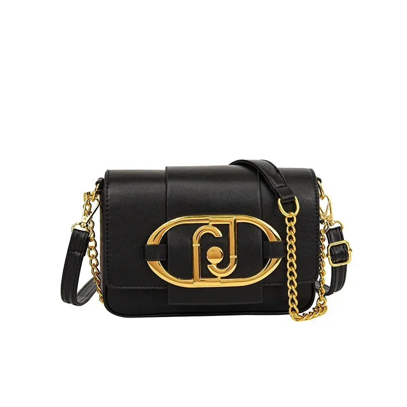 Metal Buckle Flap Crossbody Chain Shoulder Bag,Women Square Underarm Messenger Bag,Ladies Casual Versatile Commute Handbag 2024