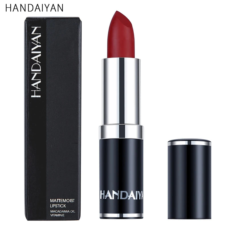 HANDAIYAN 12-COLOR MATTE LIPSTICK WATERPROOF LONG-LASTING MOISTURIZING VELVET MATTE LIPSTICK High Pigment Lips Cosmetics