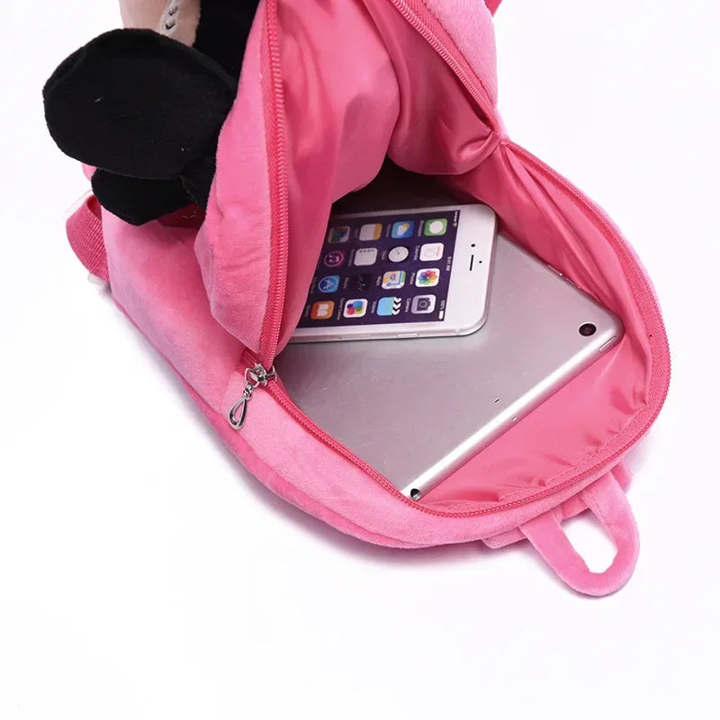 Hello Kitty KT Mickey Mouse Cat Cartoon PP Cotton Short Plush Doll Kindergarten Children Backpack Boys Girls Schoolbag