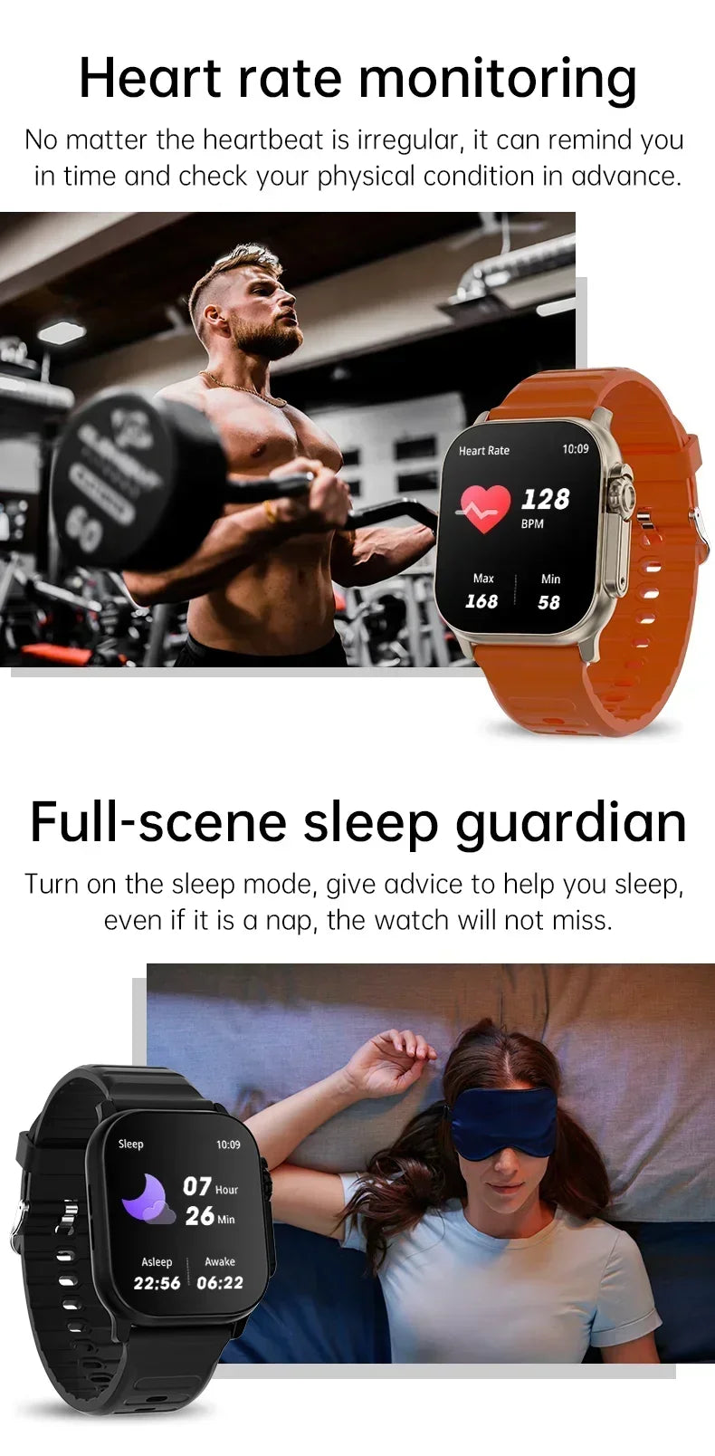 New Watch 8 Ultra Smart Watch 49mm 2024 New NFC Men Women GPS Track Bluetooth Call BT Music Games Wireless Charging Smartwatch